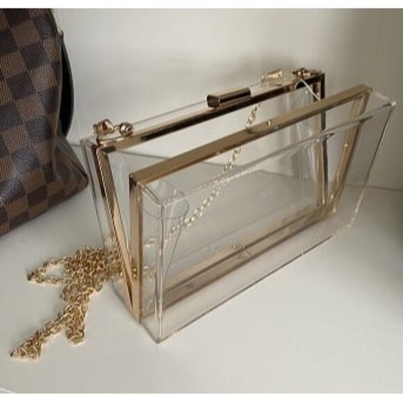 New Clear Purse for Women Acrylic Clear Clutch Bag,acrylic Purses Clear Clutch - Picture 1 of 2